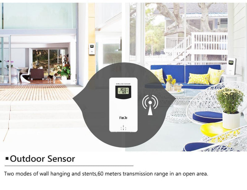 OFFCUP Draadloze Weerstation, Draadloos Touchscreen-LED Weerstation met Buitensensor, Vochtigheidsmonitor Binnen met weersvoorspelling/tijd/dubbel alarm/snooze/waarschuwing/barometrisch/maanfase OFFCUP Draadloze Weerstation, Draadloos Touchscreen-LED Weerstation met Buitensensor, Vochtigheidsmonitor Binnen met weersvoorspelling/tijd/dubbel alarm/snooze/waarschuwing/barometrisch/maanfase