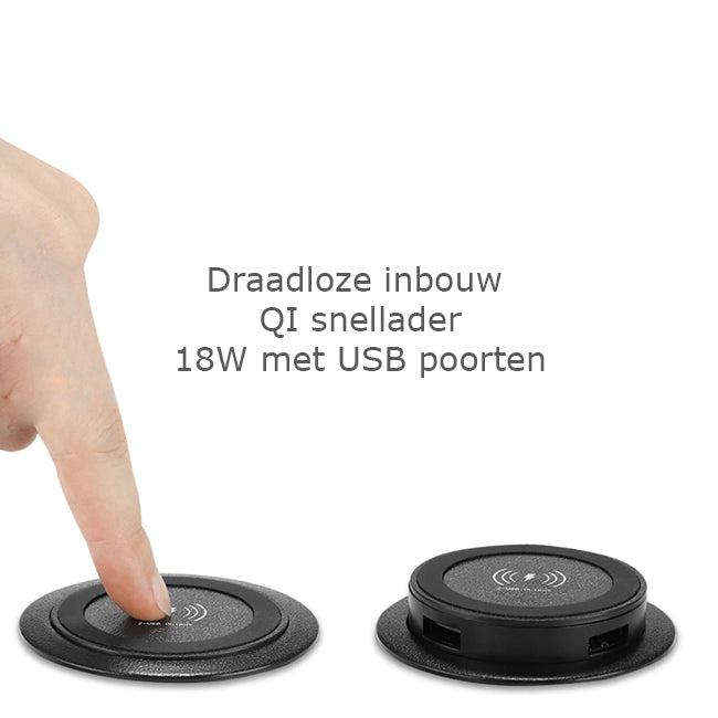 Inbouw Draadloze Oplader met USB poorten-ClickToBuy.nl