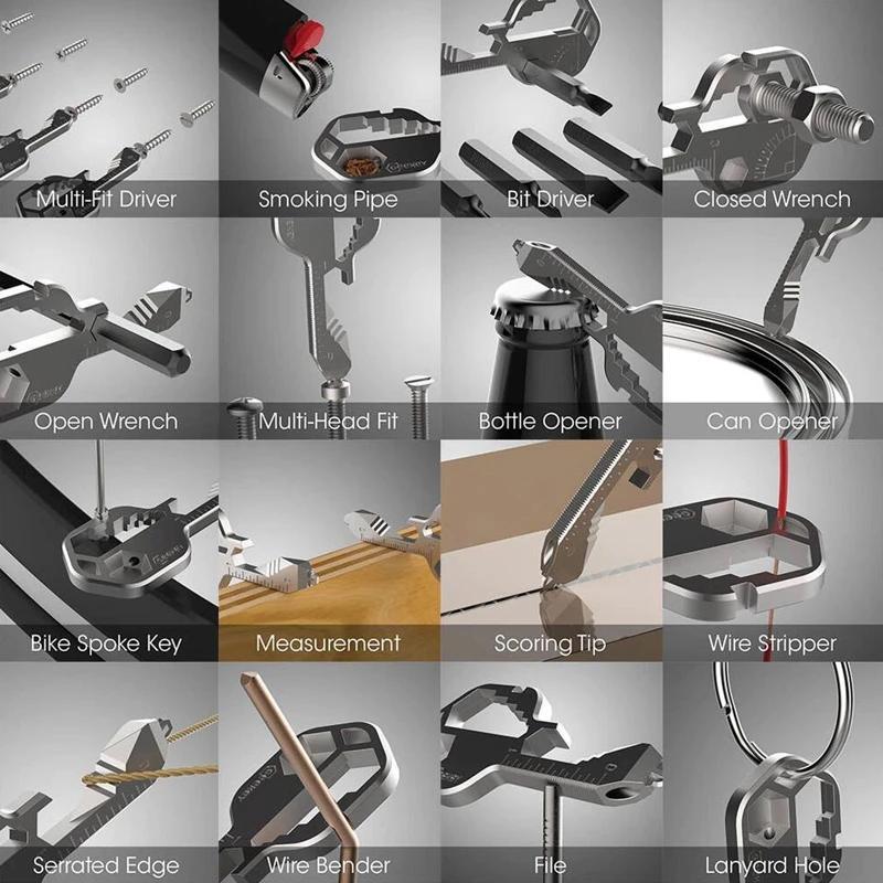 Multi Tool Sleutelhanger (2+1 gratis!) - ClickToBuy.nl